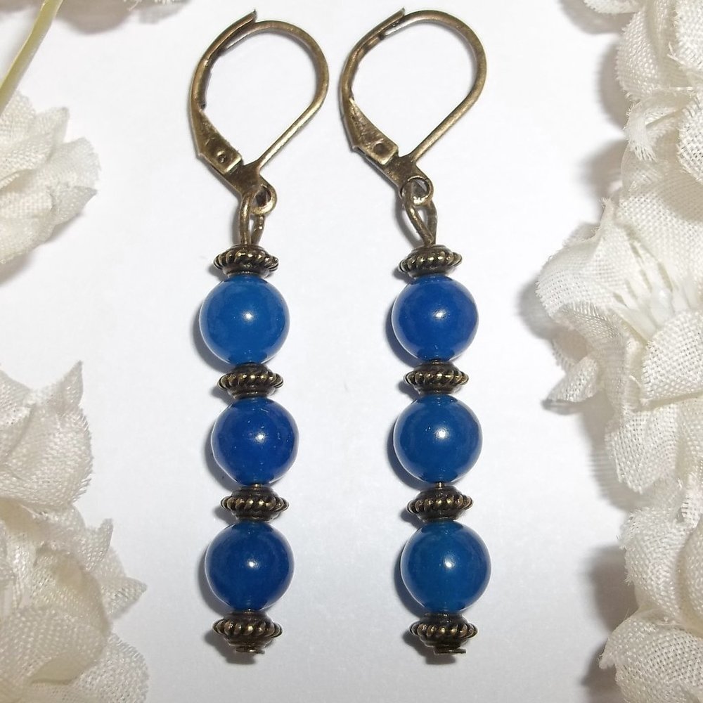 Blue Bronze Dangle Earring Fashion Jewelry Earring Earring Earring Earring 5137